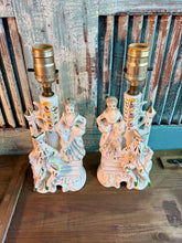 Load image into Gallery viewer, Pair of Vintage Porcelain Boudoir Lamps, c1950s