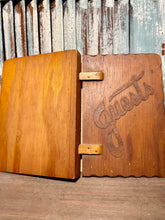 Load image into Gallery viewer, Vintage Wood Guest Book 1940s