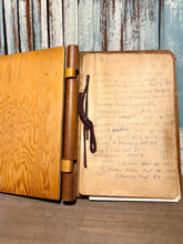 Load image into Gallery viewer, Vintage Wood Guest Book 1940s