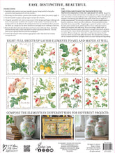 Load image into Gallery viewer, Rose Botanical IOD Decor Transfer