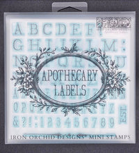 Load image into Gallery viewer, Apothecary Labels IOD Decor Stamps