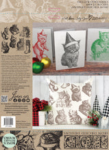 Load image into Gallery viewer, Christmas Kitties IOD Decor Stamp ***Limited Release***