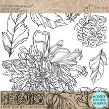 Load image into Gallery viewer, Chrysanthemums IOD Decor Stamp *Retired*