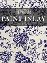 Load image into Gallery viewer, Indigo Floral IOD Paint Inlay