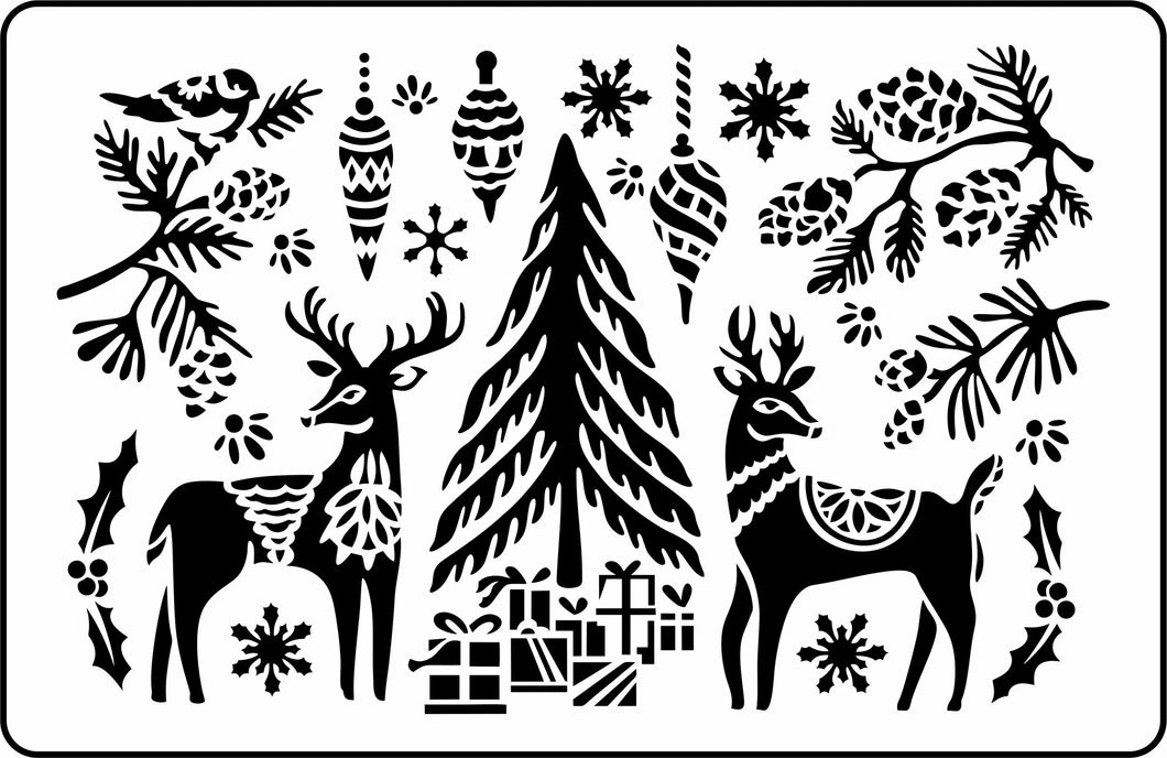 Folk Christmas - JRV Stencil