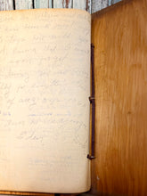 Load image into Gallery viewer, Vintage Wood Guest Book 1940s
