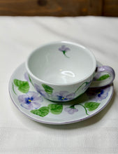 Load image into Gallery viewer, Pansy Tea Set | Andrea by Sadek | Vintage Floral Teapot, Cup, Saucer (Stacking Design)
