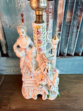 Load image into Gallery viewer, Pair of Vintage Porcelain Boudoir Lamps, c1950s
