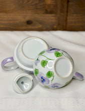 Load image into Gallery viewer, Pansy Tea Set | Andrea by Sadek | Vintage Floral Teapot, Cup, Saucer (Stacking Design)

