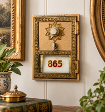 Load image into Gallery viewer, Vintage 1962 Keyless Lock Co. Post Office Box Door - No. 865
