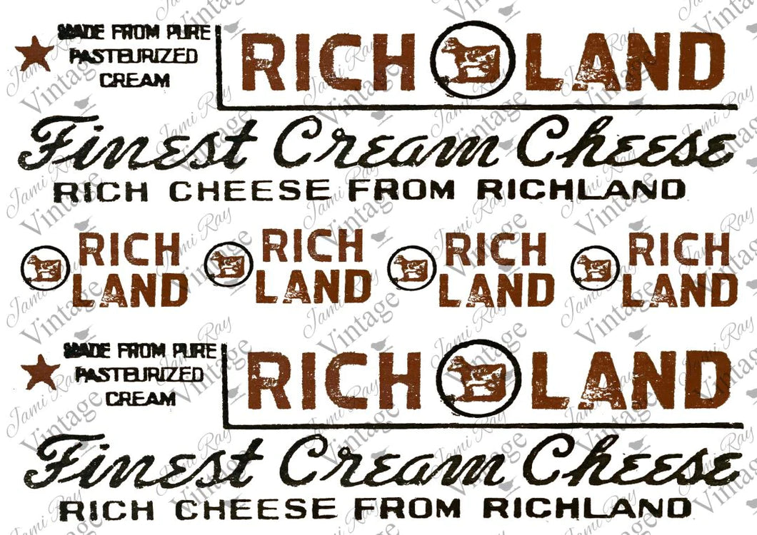 Rich Land Label - Rice Paper (8.25