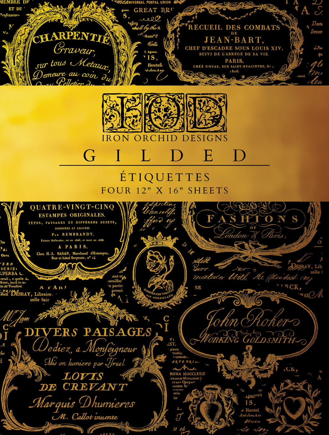 Etiquettes IOD GILDED TRANSFER