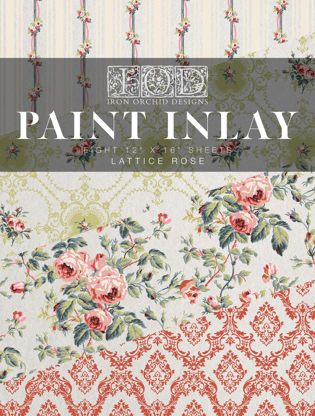 Lattice Rose IOD Paint Inlay *New Release*