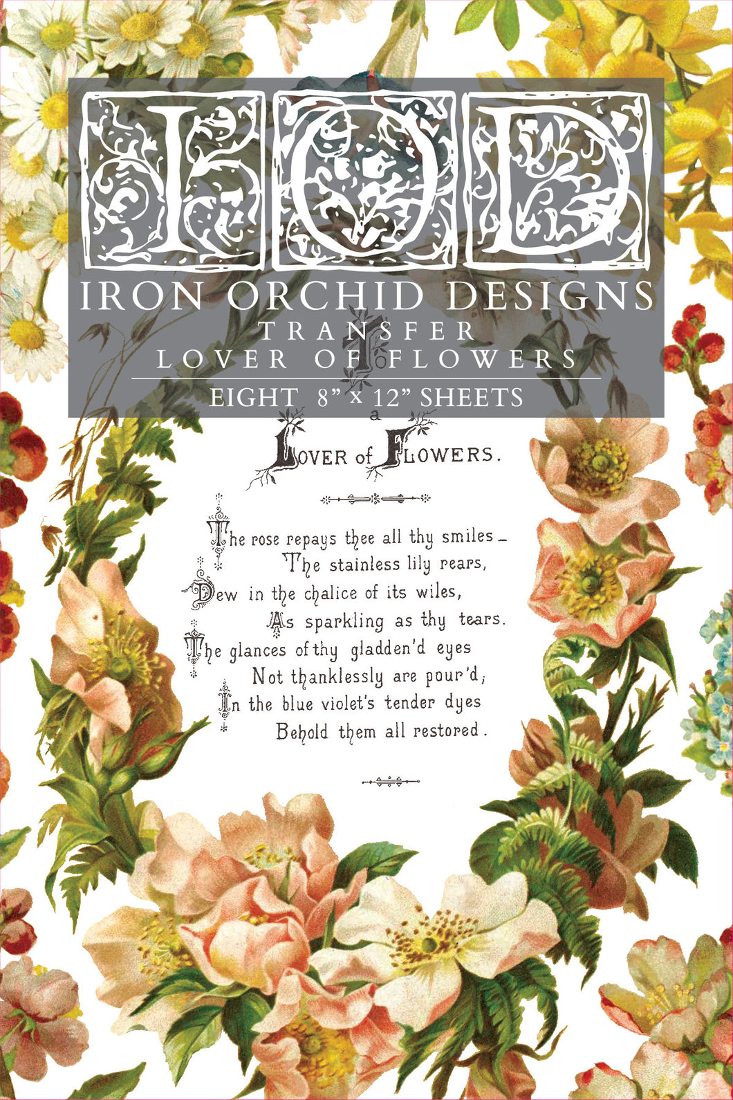 Lover of Flowers IOD Decor Transfer *New Release*