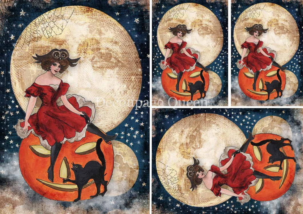 Vintage Witch Minis - Decoupage Queen