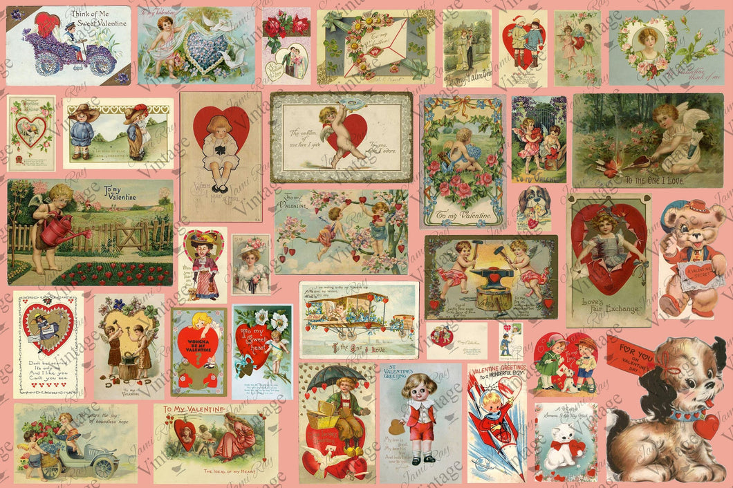 JRV Decoupage Paper - Vintage Valentine