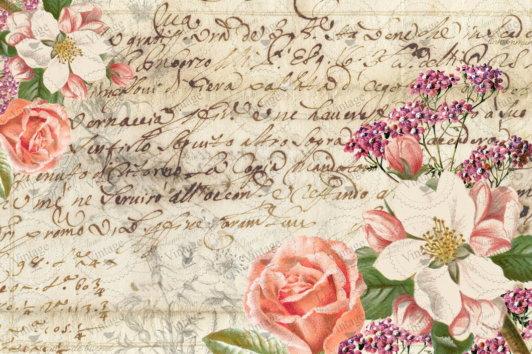 JRV Decoupage Paper - La Mamie Floral